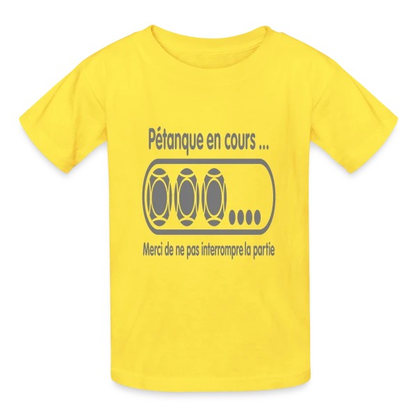 Pétanque en Cours : Ne Dérangez Pas ! sur T-shirts Russell Enfant