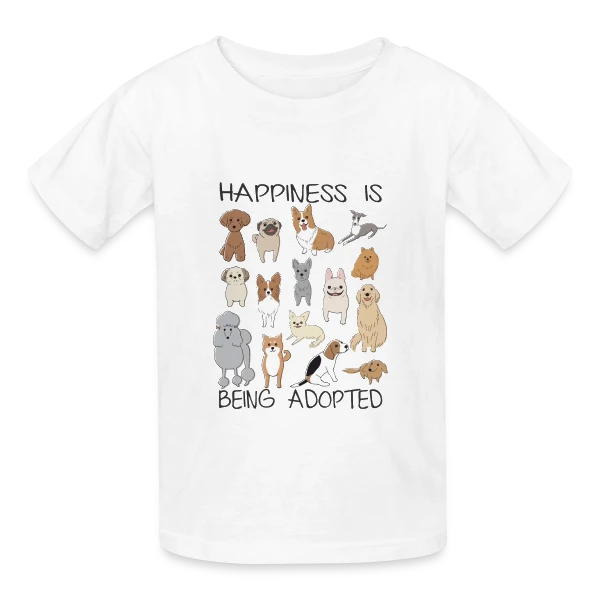 Chiens Adorables Adoption sur T-shirts Russell Enfant