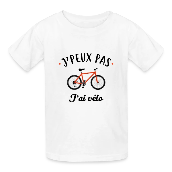 J'peux Pas J'ai Vélo sur T-shirts Russell Enfant