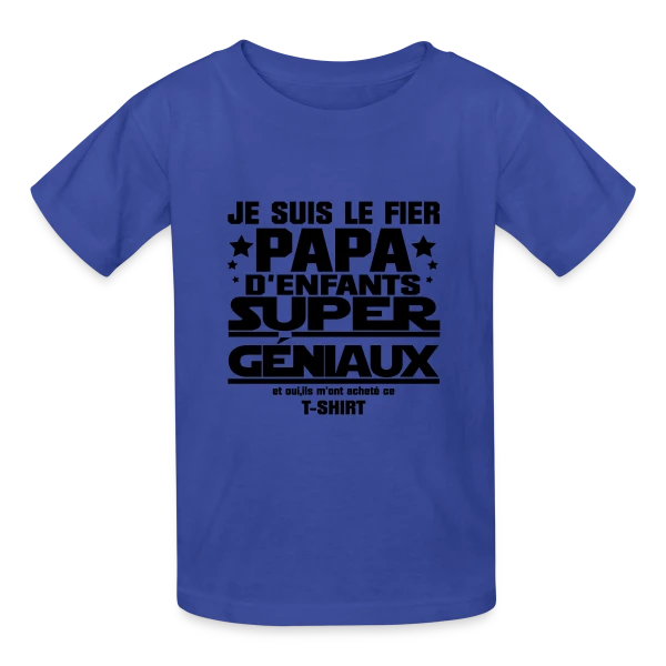 Fier Papa d'Enfants Géniaux sur T-shirts Russell Enfant