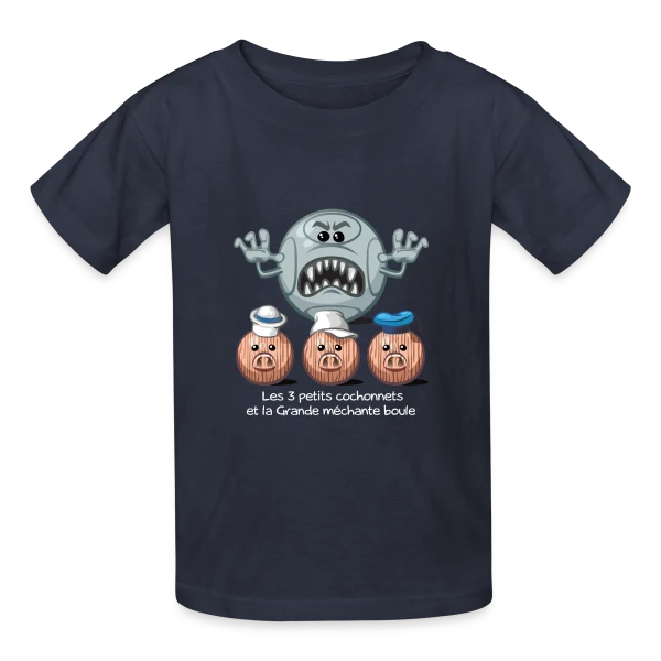 Les 3 petits cochons sur T-shirts Russell Enfant