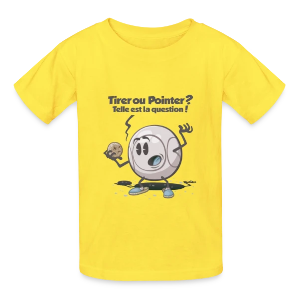 Pétanque : Tirer ou pointer ? sur T-shirts Russell Enfant
