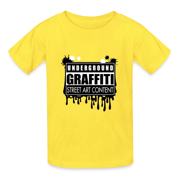 Graffitis Urbains Underground sur T-shirts Russell Enfant
