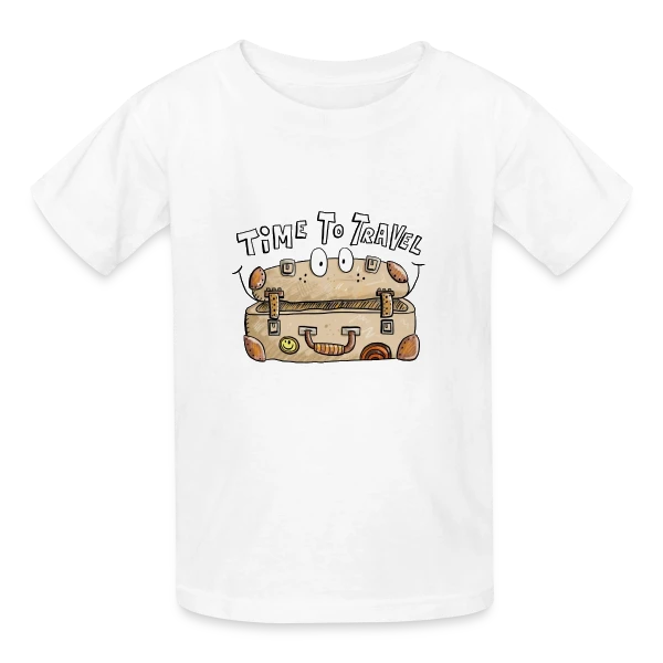 Time To Travel : L'Appel de l'Aventure sur T-shirts Russell Enfant