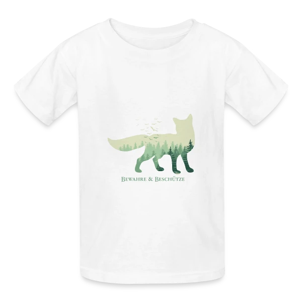 Renard Forêt Mystique sur T-shirts Russell Enfant