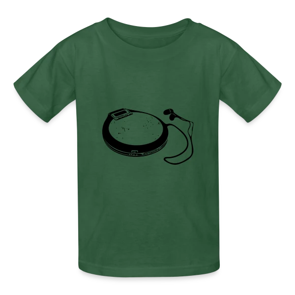 Discman Rétro Audio sur T-shirts Russell Enfant