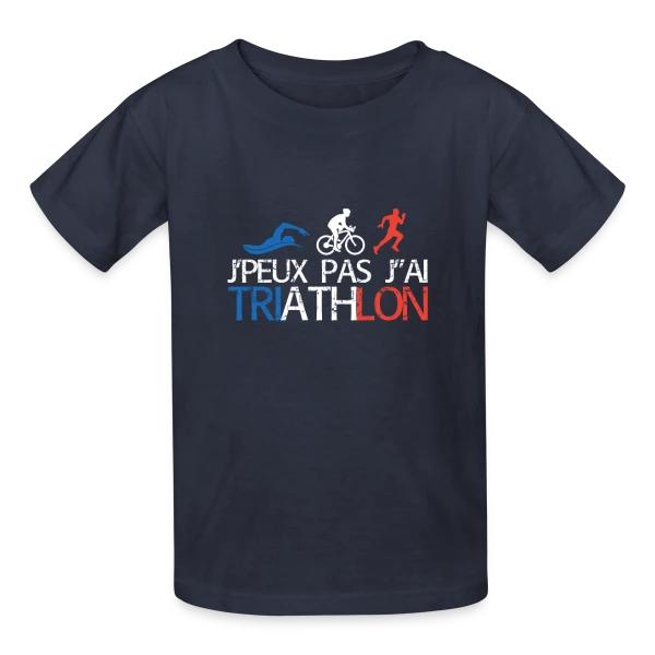 Je Peux Pas J'ai Triathlon - Humour Sportif sur T-shirts Russell Enfant