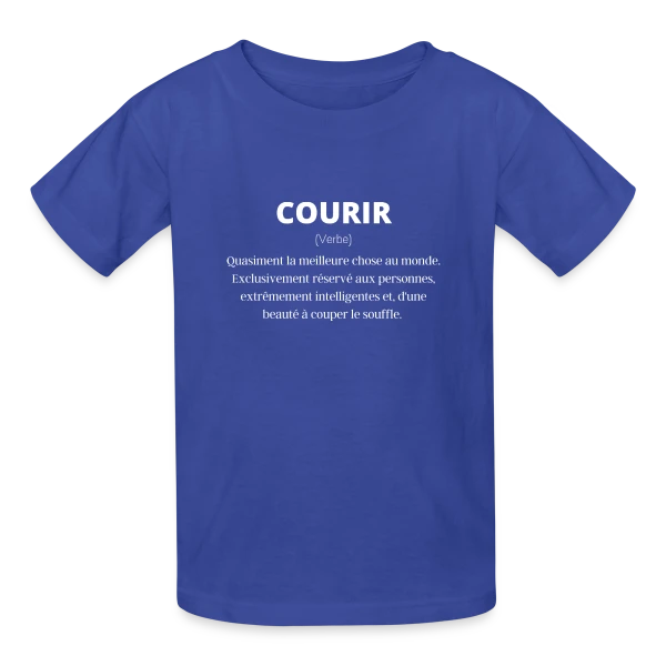 Courir Définition : Run, Running, Sport & Humour sur T-shirts Russell Enfant
