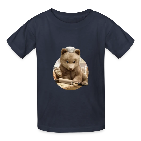 Ourson Chef sur T-shirts Russell Enfant