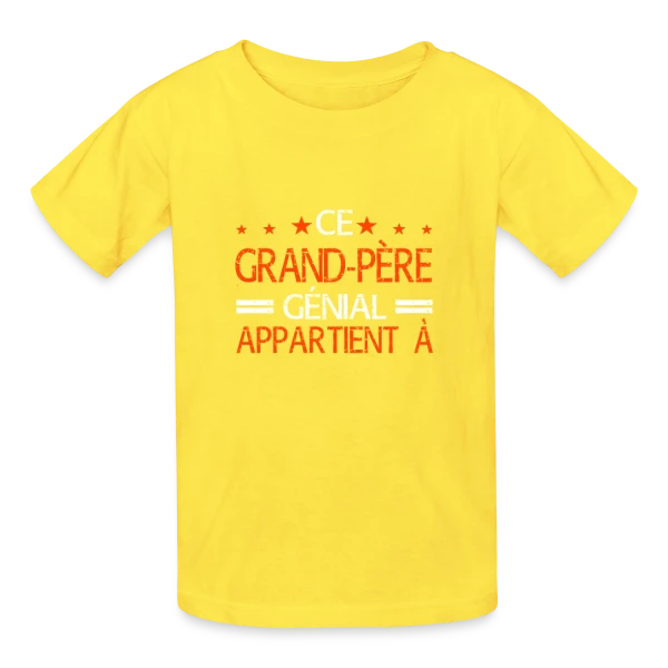 Ce Grand-Père Génial Appartient à... - Cadeau Personnalisé sur T-shirts Russell Enfant