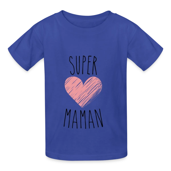 Super Maman : Le T-shirt Indispensable pour votre Héroïne sur T-shirts Russell Enfant