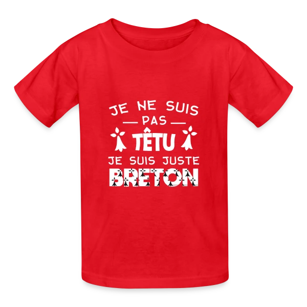 Motif Hermines Bretonnes sur T-shirts Russell Enfant