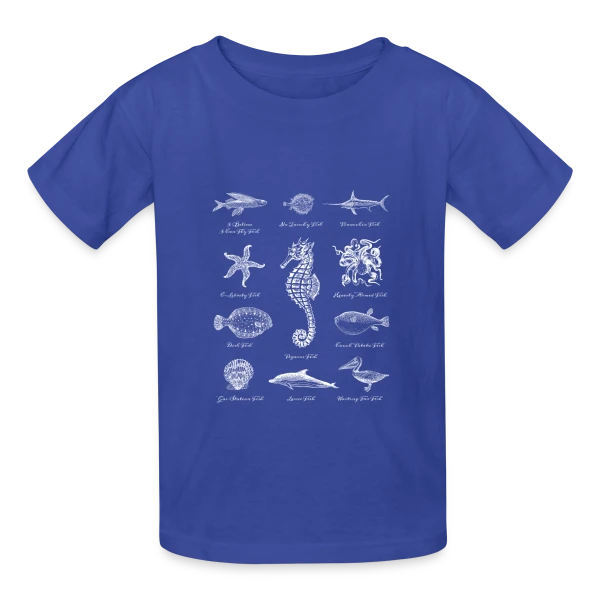 Créatures Marines Océan sur T-shirts Russell Enfant