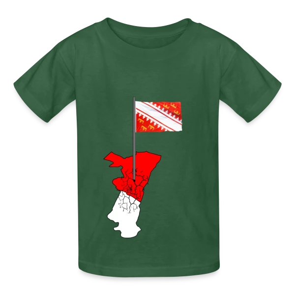 Drapeau Alsace Emblème Régional sur T-shirts Russell Enfant