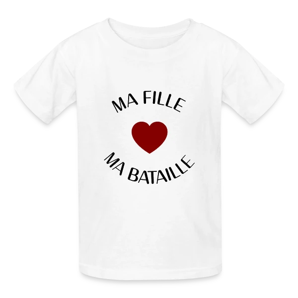 Ma fille, ma bataille : Mon Amour Éternel sur T-shirts Russell Enfant