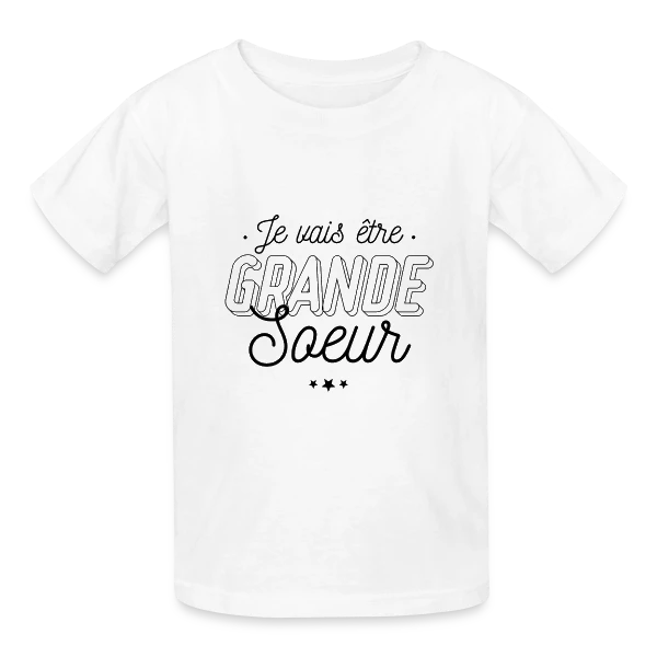 Future Grande Sœur : Annonce de Joie sur T-shirts Russell Enfant