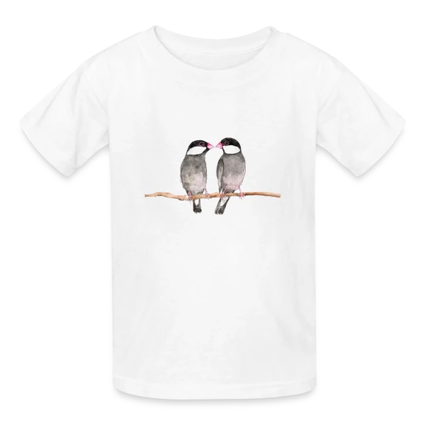 Couple de Diamants Mandarins sur T-shirts Russell Enfant