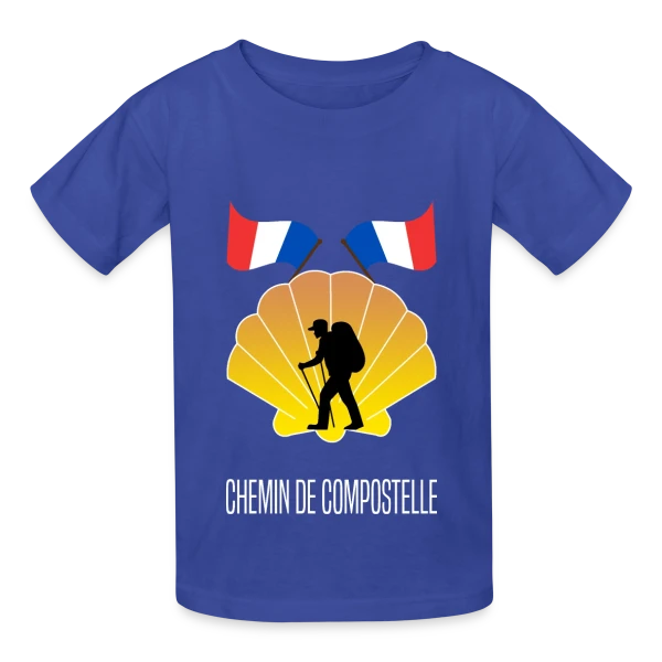 Chemin de Compostelle: La Randonnée Spirituelle du Pèlerin sur T-shirts Russell Enfant