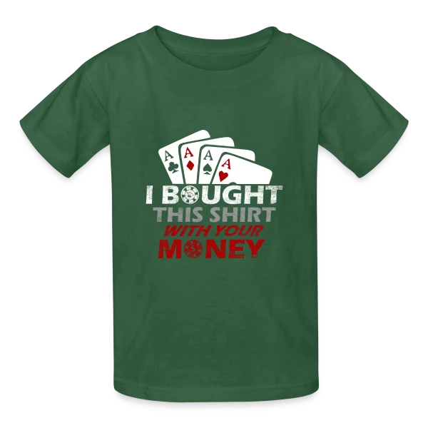 Poker Star: Design Casino Gagnant sur T-shirts Russell Enfant