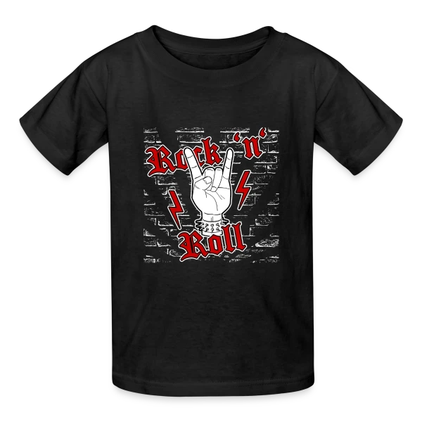 Authentique Rock 'n' Roll sur T-shirts Russell Enfant