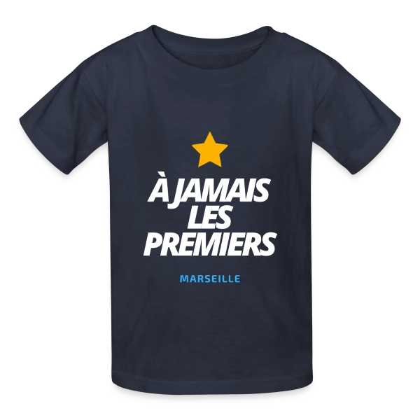 Marseille À Jamais Les Premiers (Blanc) sur T-shirts Russell Enfant