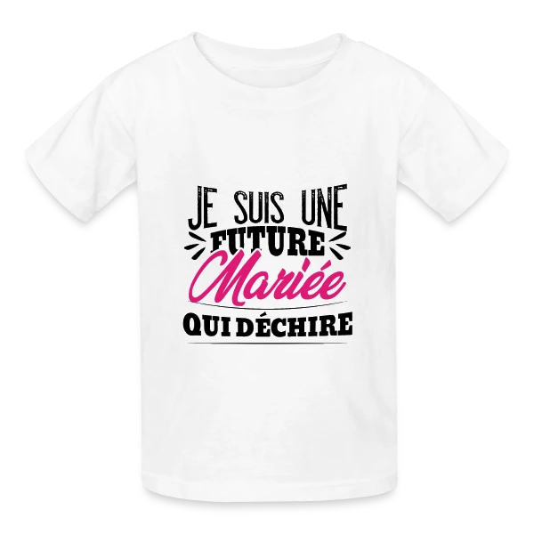 Future Mariée qui Déchire - EVJF Humour sur T-shirts Russell Enfant