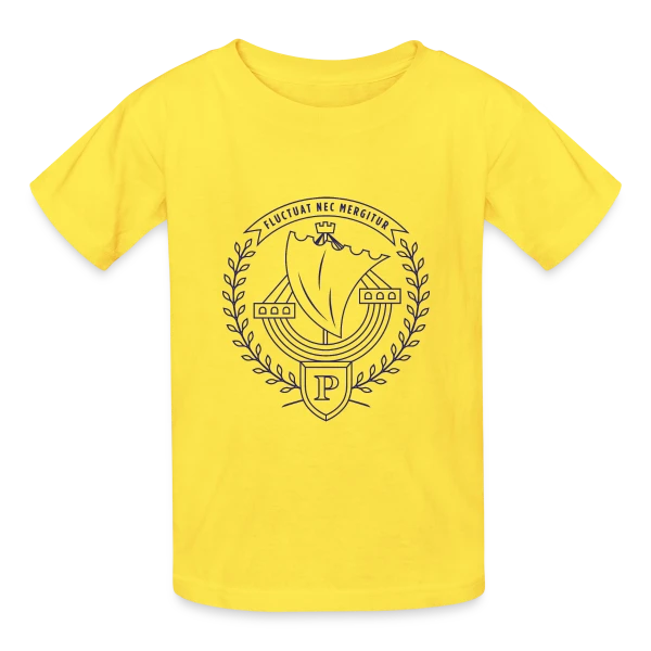 Fluctuat Nec Mergitur Paris sur T-shirts Russell Enfant