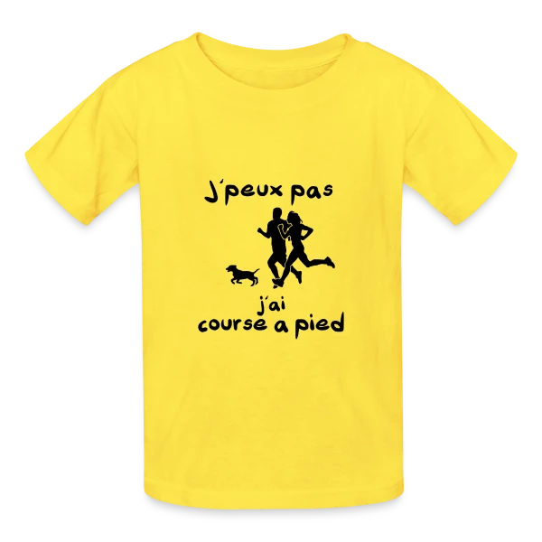 J'peux pas, j'ai Course à Pied (Jogging, Running) sur T-shirts Russell Enfant