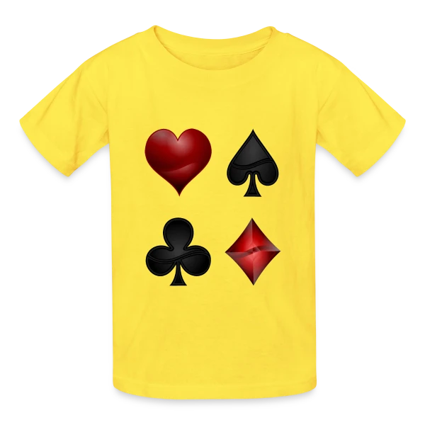 Symboles de Poker Élégants sur T-shirts Russell Enfant