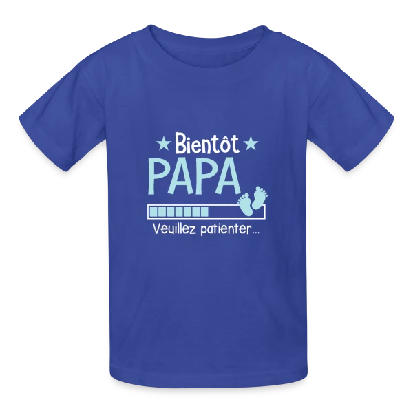 Bientôt Papa : Le Cadeau Idéal du Futur Père sur T-shirts Russell Enfant