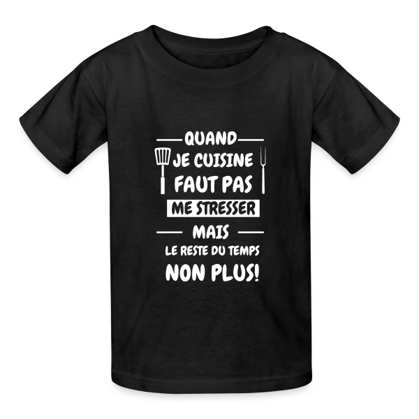 De Cuisine Humour : Pas de Stress en Cuisine ! sur T-shirts Russell Enfant