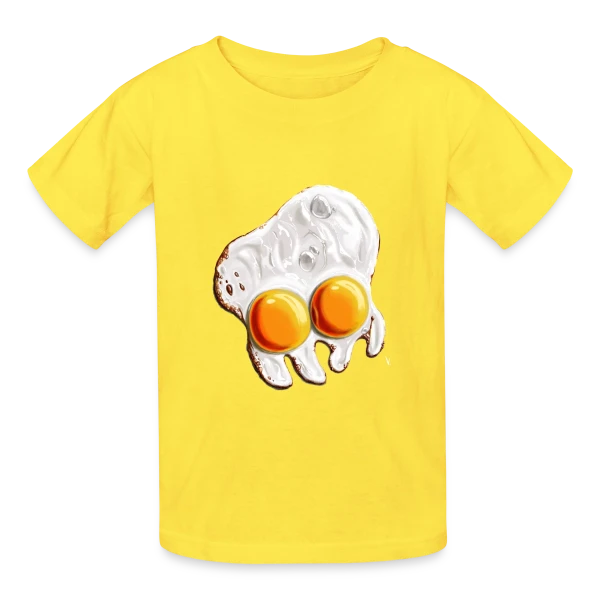 Poulpoplat : L'Œuf Poulpe Insolite sur T-shirts Russell Enfant