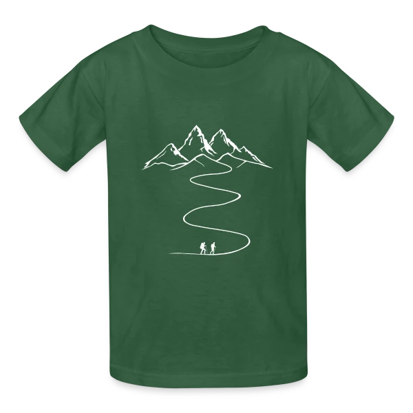 Randonnée Montagne: L'Aventure Ne Fait Que Commencer! sur T-shirts Russell Enfant