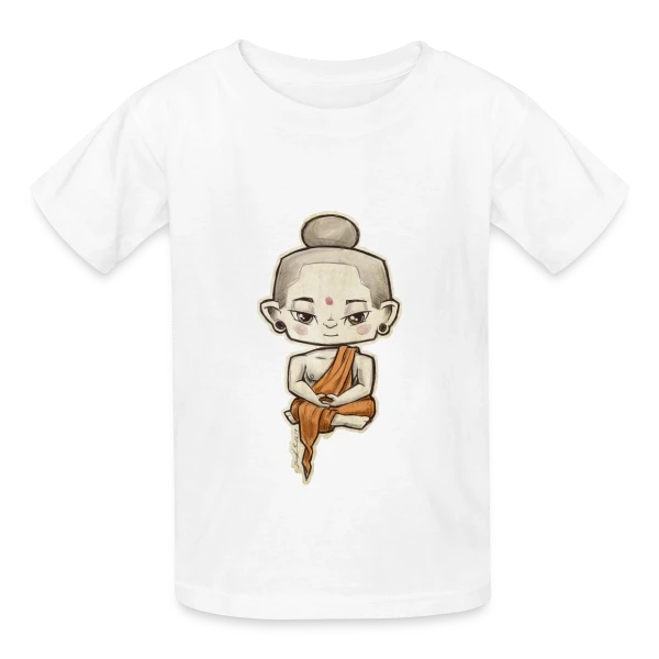 Petit Bouddha Zen sur T-shirts Russell Enfant