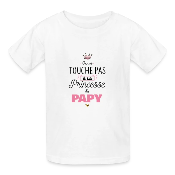 La Princesse de Papy sur T-shirts Russell Enfant