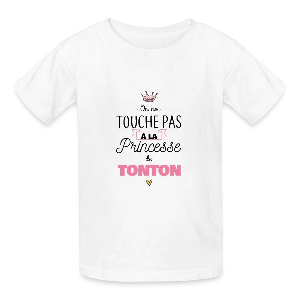 La Princesse de Tonton - Touche Pas ! sur T-shirts Russell Enfant