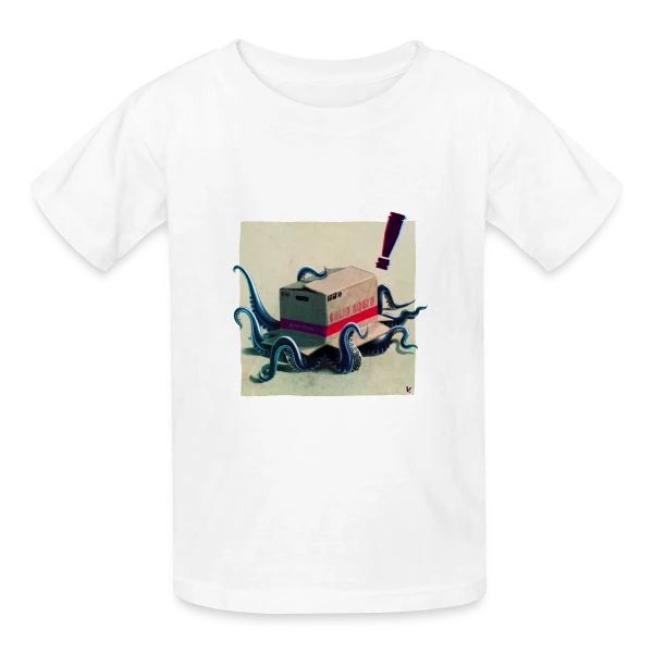 Metal Squid Solid : Le Calamar Métal sur T-shirts Russell Enfant