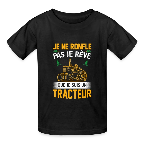 Je rêve que je suis un tracteur sur T-shirts Russell Enfant