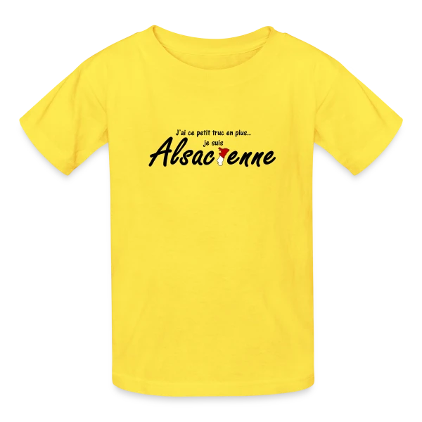 Je suis Alsacienne Humour sur T-shirts Russell Enfant