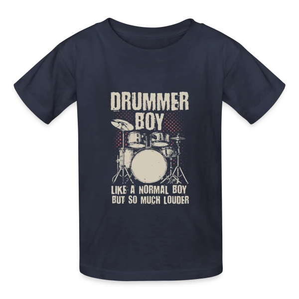 Batteur Garçon Un Peu Plus Fort sur T-shirts Russell Enfant