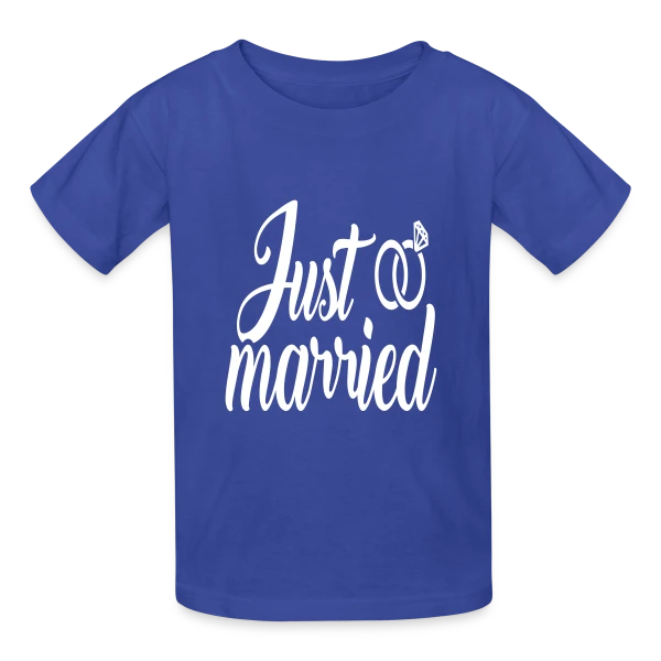 Just Married sur T-shirts Russell Enfant