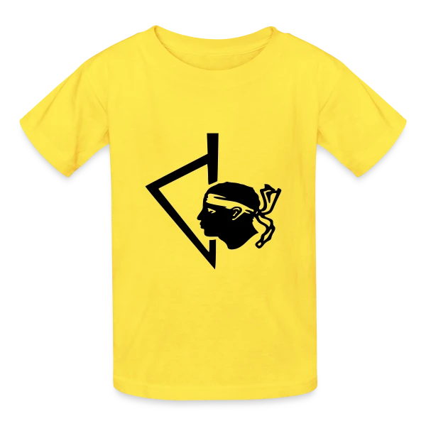 Tête de Maure Corse Classique sur T-shirts Russell Enfant