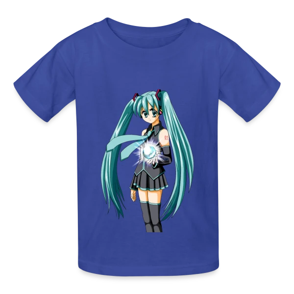 Miku Manga : Jolie Fille Style Anime Kawaii sur T-shirts Russell Enfant