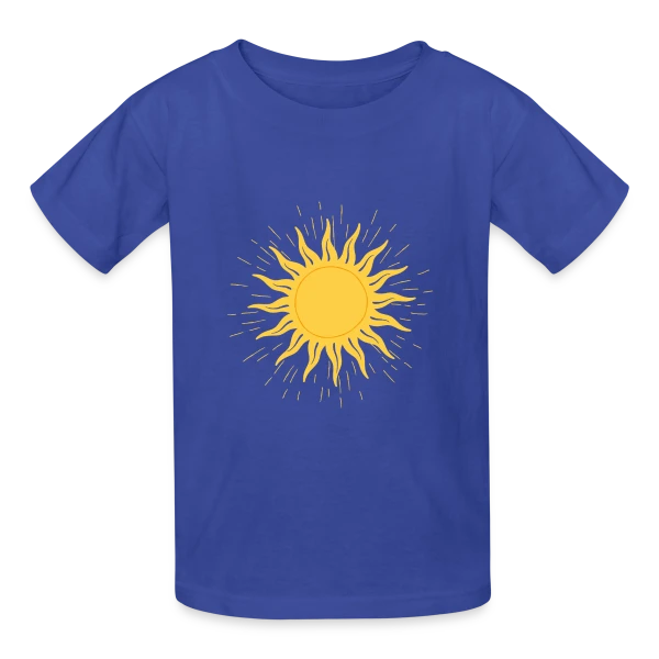 Dessin de Soleil Éclatant sur T-shirts Russell Enfant