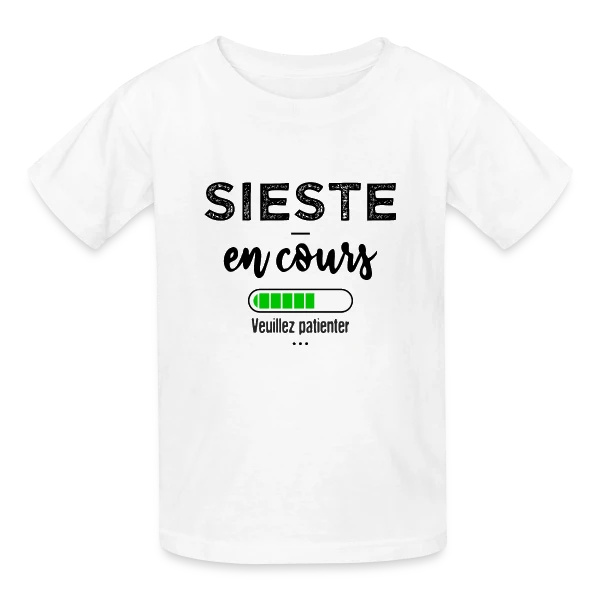 Sieste en cours, ne pas déranger ! sur T-shirts Russell Enfant