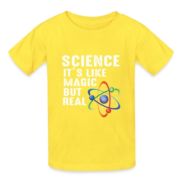 Science : La Vraie Magie sur T-shirts Russell Enfant