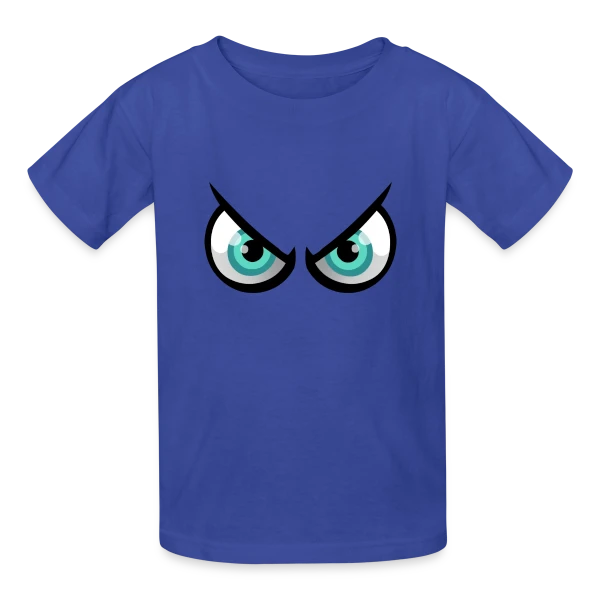 Yeux Cartoon Enervés : En Mode Pas Content sur T-shirts Russell Enfant