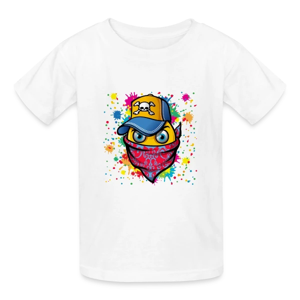 Masque Urbain et Graffitis sur T-shirts Russell Enfant