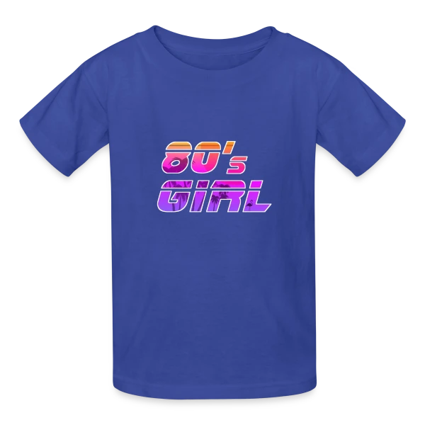 Fille Années 80 Tropicale sur T-shirts Russell Enfant