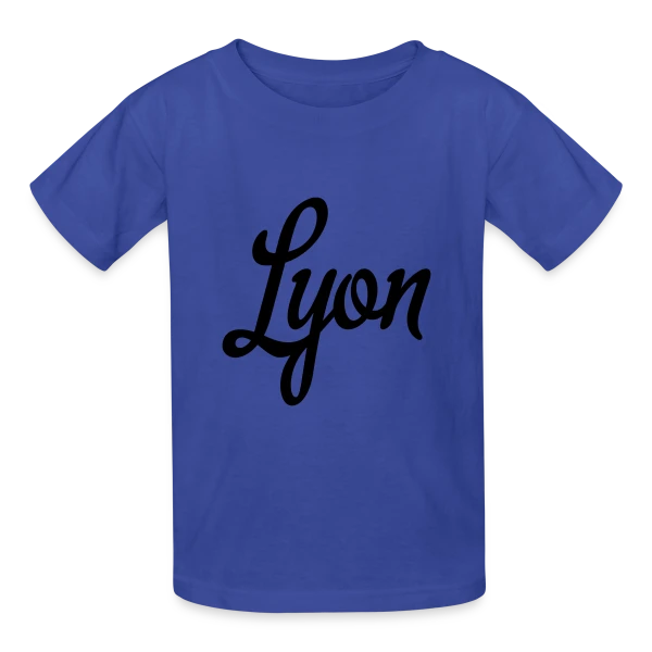 Lyon Calligraphie Élégante sur T-shirts Russell Enfant